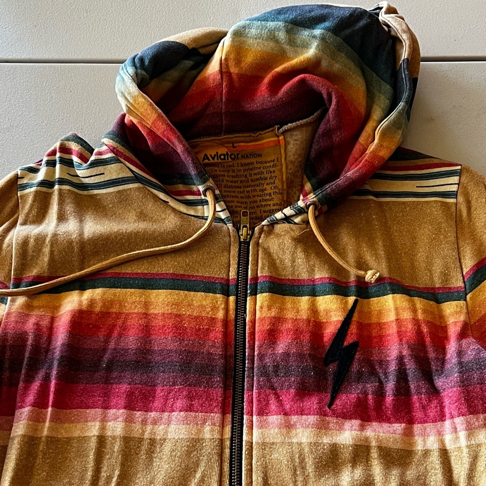 COPY - Aviator nation tri color zip up